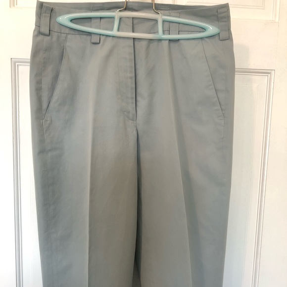 DKNY blue-gray cotton poplin pants - Picture 1 of 3